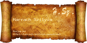 Harrach Szilvia névjegykártya